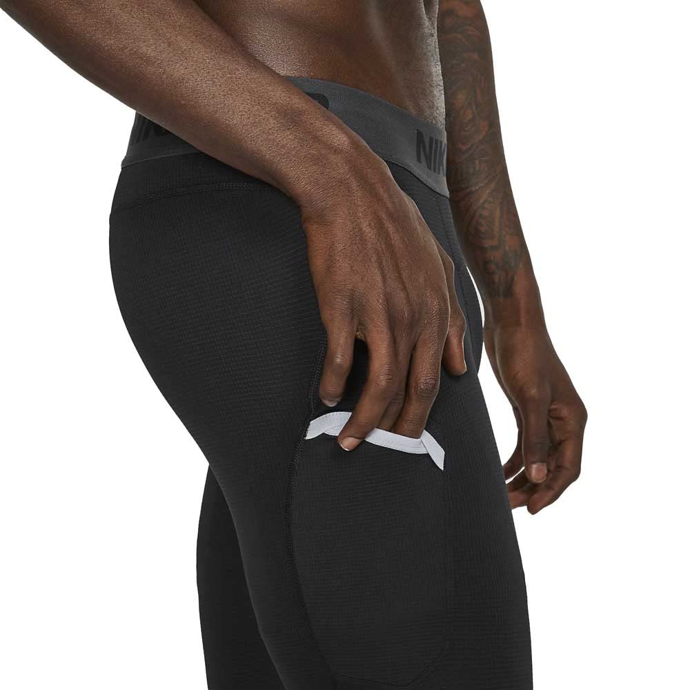 ウェア Jordan NikePro Basketball Men's Tights Mens Nike Pro Elite Air Jordan Blue 3/4 Basketball Tights